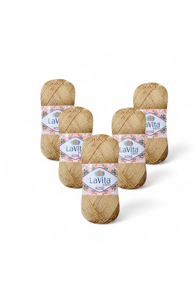 LaVita Yarn Ružičasta pređa za ručno pletenje 100% A Akril 500gr 5 kom (7123 ...