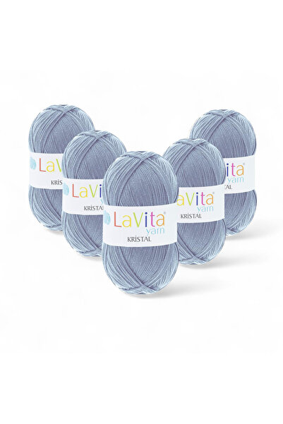LaVita Yarn Kristalna pređa za ručno pletenje 100% A Akril 500gr 5 kom (5049 ...