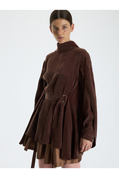 BAQA Brown Belted Blouse