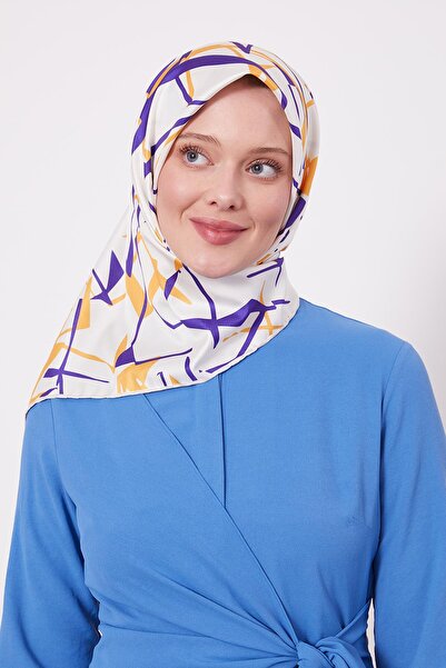 Levidor Κίτρινο κασκόλ με μοτίβο τσακισμένο σχέδιο