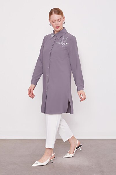 Levidor Anthracite Stone Printed Tunic