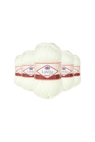 LaVita Yarn Fir pentru tricotat manual Gonca 100% acrilic 500gr 5 BUC (8131 V...
