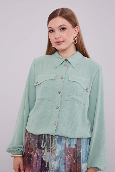 Levidor Mint Green -Mint Green Gathered Waist Skirt Set