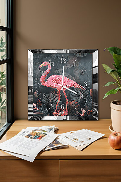 Zevahir Mobilya Dekorasyon Ceas de perete decorativ din MDF cu tematică Flami...