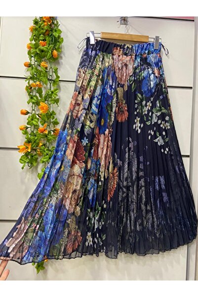 edu collection Fusta boemă din șifon cu model, căptușită