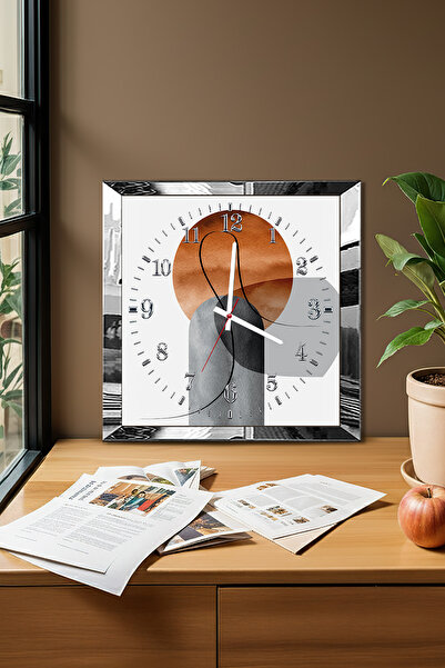 Zevahir Mobilya Dekorasyon Silver Framed Abstract Geometric Shapes Themed Dec...