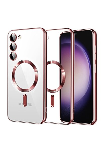 SKYDDAR INNOVATION Θήκη για Samsung Galaxy S23, Πολυτελής Ασπίδα Magsafe, Αντικραδασμική Προστασία, Σετ Αυτοκόλλητων, Ροζ