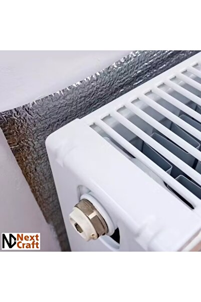 Next Craft Petek Arkası Isı Yalıtım Levhası 5 mm Kalınlık 100x100 cm Kalorifer Radyatör Arkası Folyo