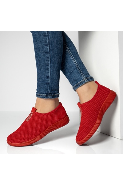 BMoD Espadrile sport roșii din material textil pentru femei MOD13057