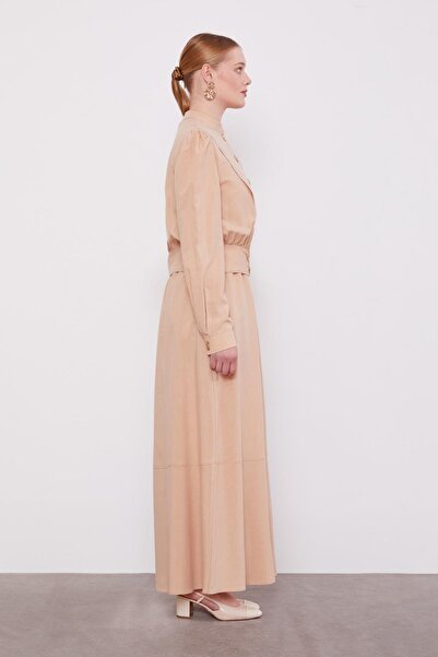 Levidor Beige Padded Cupra Jacket Set