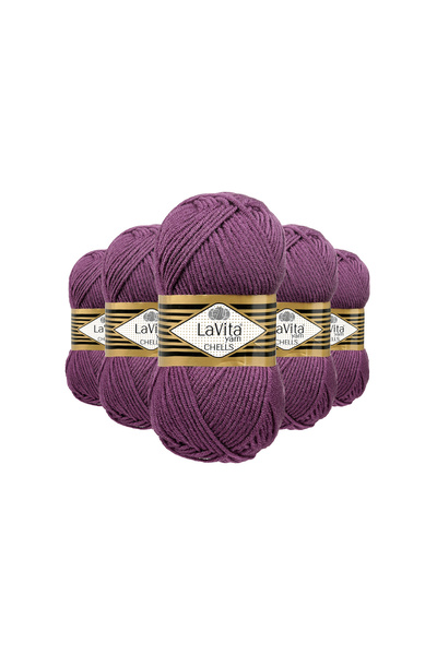 LaVita Yarn Fir de tricotat manual Chells 100% acrilic 500gr 5 BUCĂȚI (43-036...