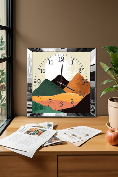 Zevahir Mobilya Dekorasyon Ceas de perete decorativ din MDF cu tematică de mu...