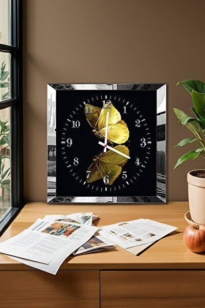 Zevahir Mobilya Dekorasyon Ceas de perete decorativ din MDF cu tematică flutu...