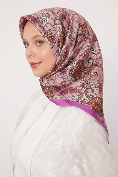 Levidor Lilac Mixed Retro Twill Silk Scarf