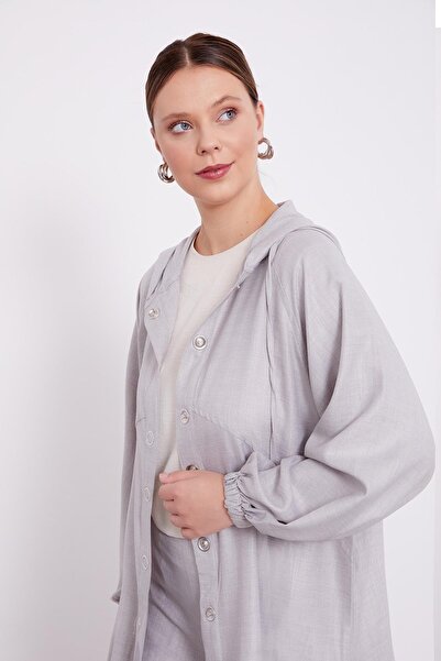 Levidor Gray Snap Button Detail Sports Suit