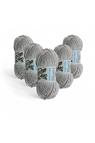 LaVita Yarn Baby Velvet Somot pređa za ručno pletenje 100% P Poliester 500gr ...