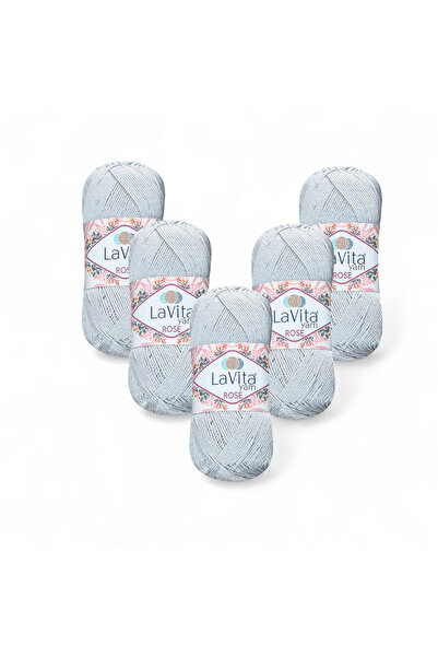 LaVita Yarn Плетене на ръка с прежда Rose 100% акрил 500 г 5 БРОЯ (6036 СВЕТЛ...