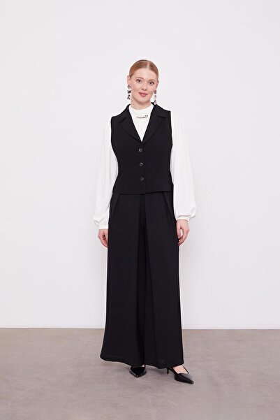 Levidor Μαύρο Πλισέ Λεπτομερές Σετ Δύο Τεμαχίων