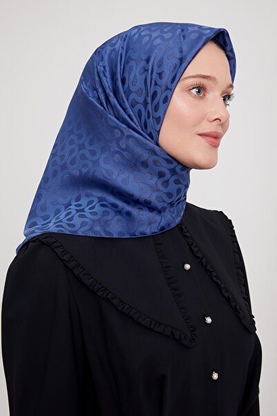 Levidor Indigo S Pattern Crystal Jacquard Scarf