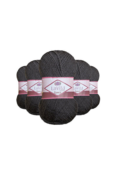 LaVita Yarn Gonca Hand Knitting Yarn 100% Acrylic 500Gr 5 Pcs (6014 Smoked)