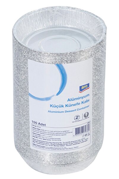 Aro Aluminum Kunefe Container 100 Pieces 210Cc