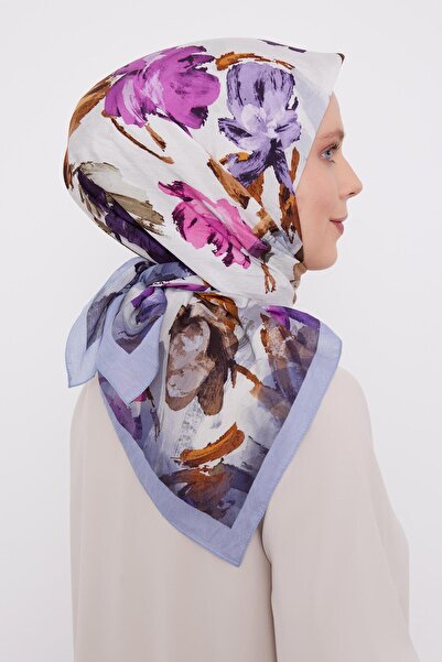 Levidor Μπλε αφηρημένο σχέδιο από μεταξωτό μαντήλι