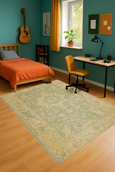 Rugs Modern Halı MOSSO Παραδοσιακό Μοτίβο με Σχέδια, Υφαντή Βάση, Vintage Δια...