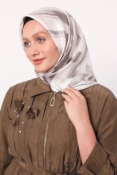 Levidor Mink Brush Mark Pattern Twill Silk Scarf