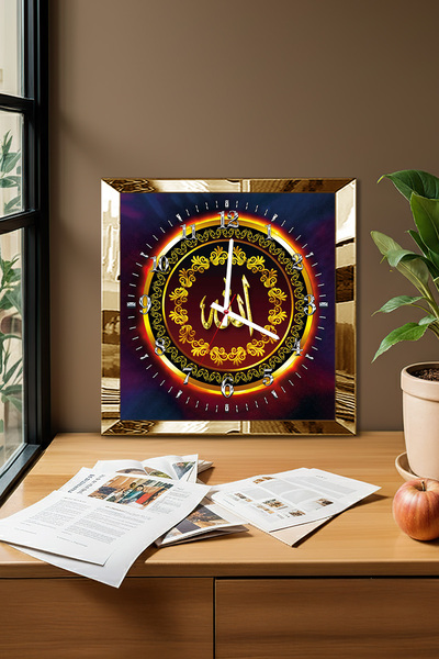 Zevahir Mobilya Dekorasyon Gold Framed Divine Time Themed Decorative Mdf Wall...