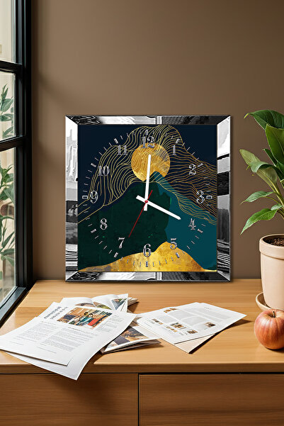 Zevahir Mobilya Dekorasyon Silver Framed Peak in the Dark Theme Decorative Md...