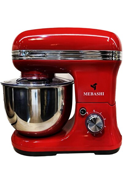 MEBASHI 5L Stand Bowl Mixer, 1200W, 8 Speed Levels, Stainless Steel Bowl (Red...