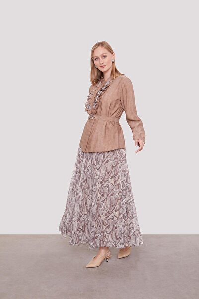 Levidor Σετ φούστας με λεπτομέρεια από βιζόν και πλισέ