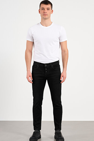 Shadowcs Erkek Siyah Skinny Fit Pantolon