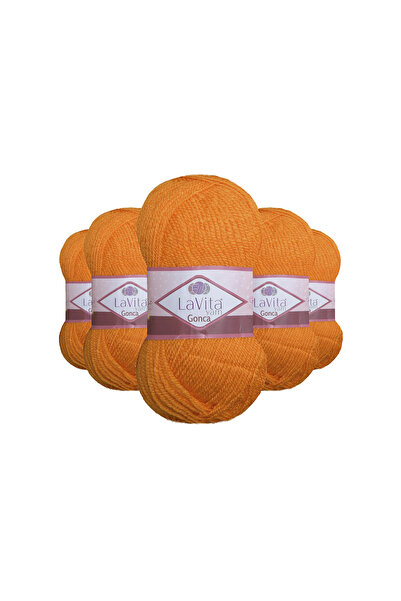 LaVita Yarn Fir pentru tricotat manual Gonca 100% acrilic 500gr 5 bucăți (230...
