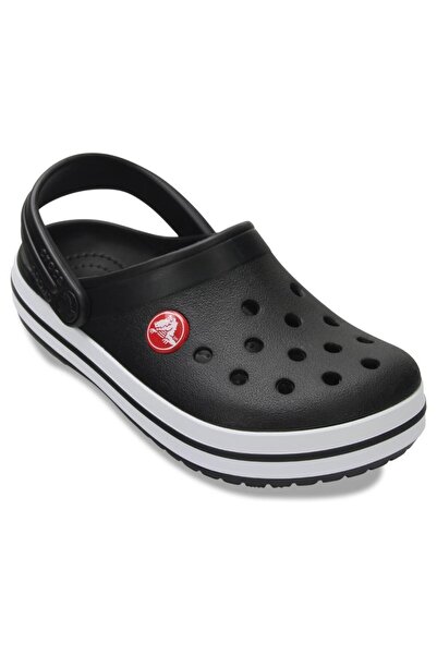 Crocs черни детски пантофки с крокодилска лента