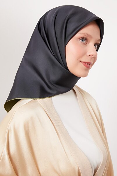 Levidor Red Green Double-Sided Twill Silk Scarf