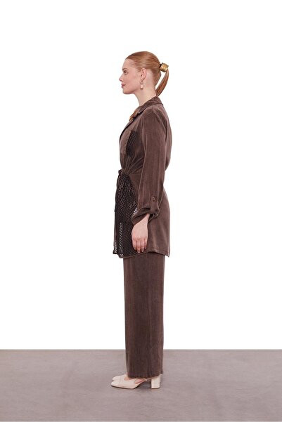 Levidor Coffee Net Detailed Three-Piece Set