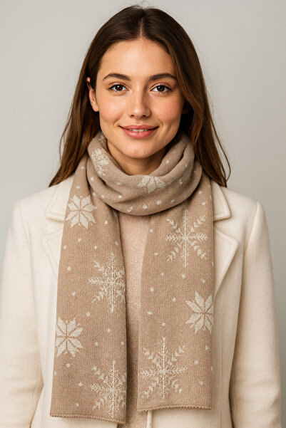 Sebir Moda Eșarfă tricotată tematică de Anul Nou