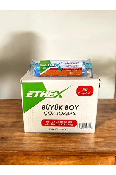 Ceymop Büyük Boy Standart Çöp Poşeti 65 gr 65X80 - 50 Rulo