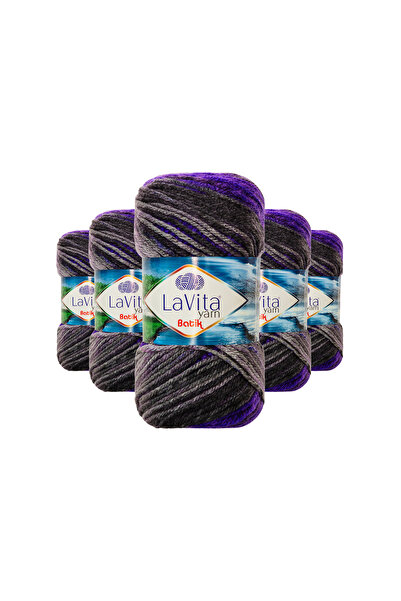 LaVita Yarn Batik El Örgü İpi %100 Akrilik 500gr 5 ADET (DG09 ZARİF)