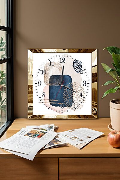 Zevahir Mobilya Dekorasyon Ceas de perete decorativ din MDF cu tematică geome...