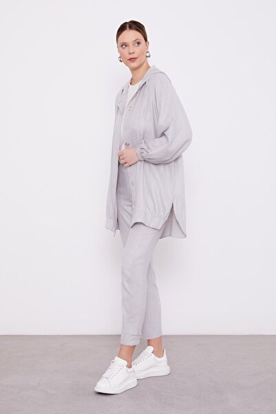 Levidor Gray Snap Button Detail Sports Suit