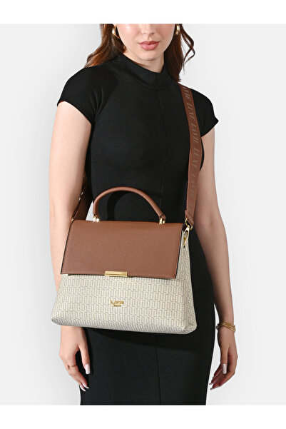 Lavie Luxe Women's Mono Marsh25 Satchel bag (Offwhite)