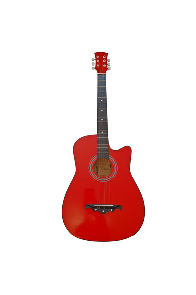 Depox ® wooden classical guitar, Red Raven, 95 cm, Cutaway model, red, pick included