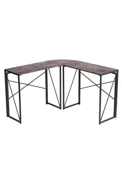 UnicSpot Birou colt, negru si wenge, 38x119.5x75 cm