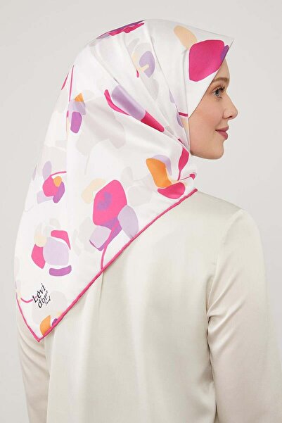 Levidor Φούξια ασύμμετρο μοτίβο κασκόλ με σχέδιο twill