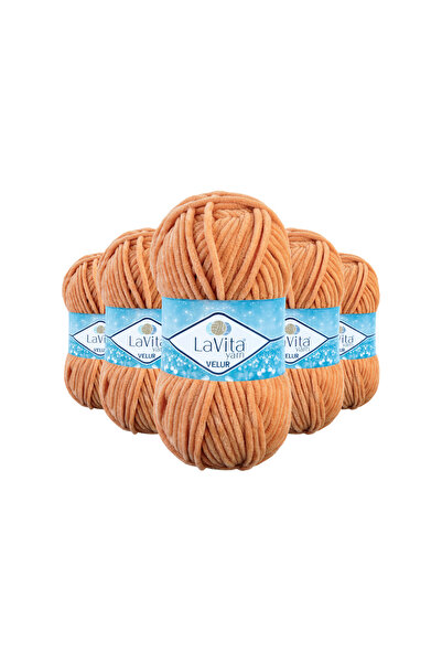 LaVita Yarn Βελούδινο νήμα πλεξίματος στο χέρι 100% Πολυεστέρας 500γρ 5 ΤΕΜΑΧ...