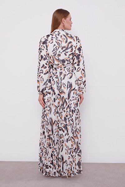 Levidor Φόρεμα με λεπτομέρεια με βολάν από καμέλα