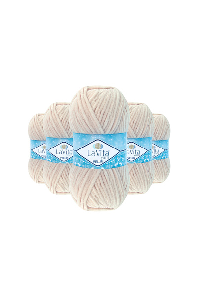 LaVita Yarn Velur Somot Pređa za ručno pletenje 100% P Poliester 500gr 5 kom ...