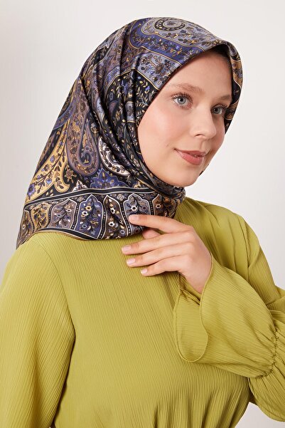 Levidor وشاح حريري بنمط هندي مختلط من نسيج التويل